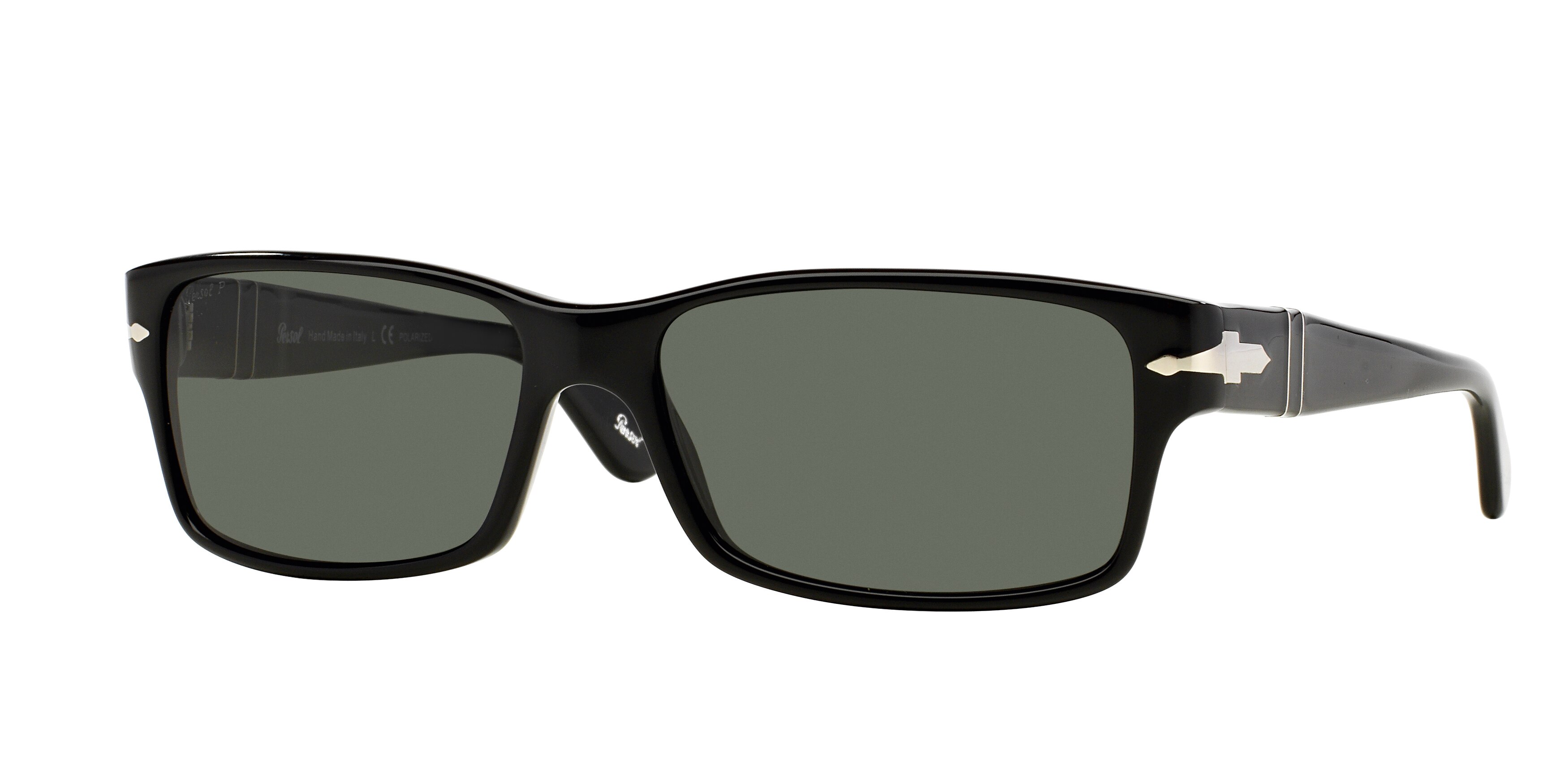 Persol Herren PO2803S 95/58 Sonnenbrillen Acetat Schwarz GrüN Quadratisch Polarisiert-image